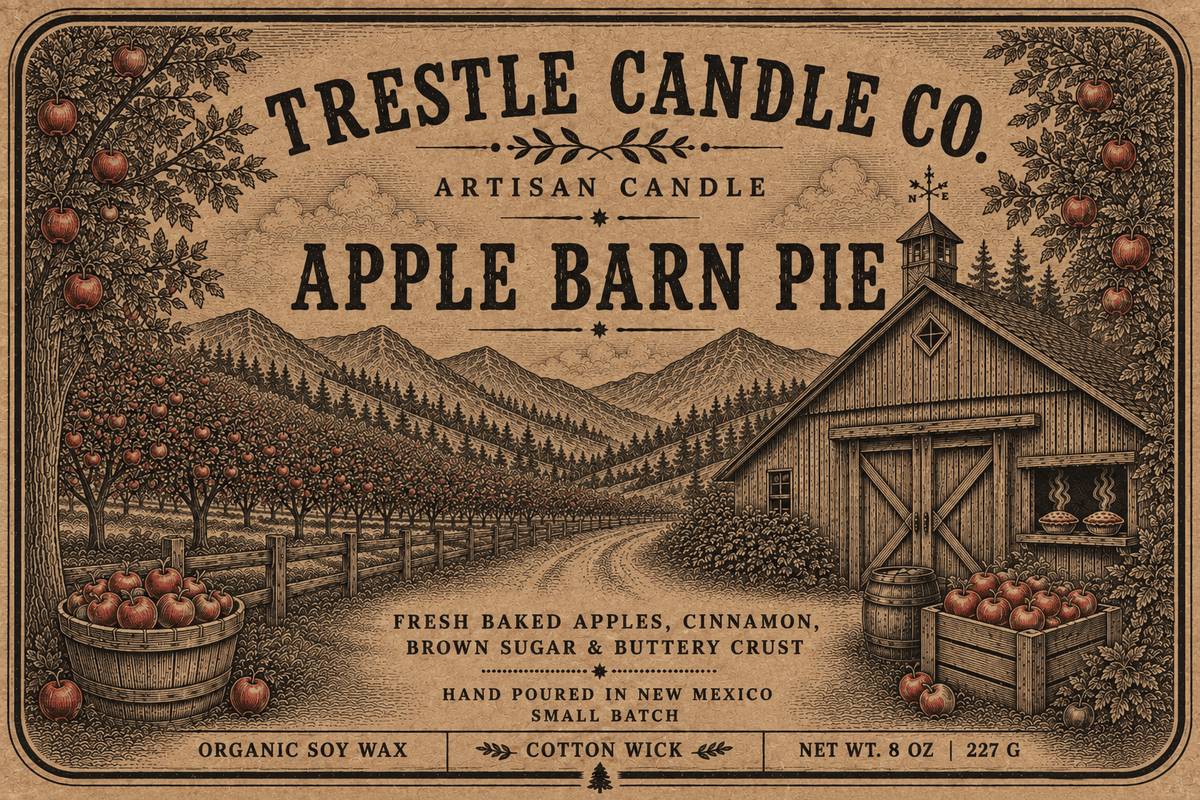 Apple Barn Pie Candle - TRESTLE CANDLE CO