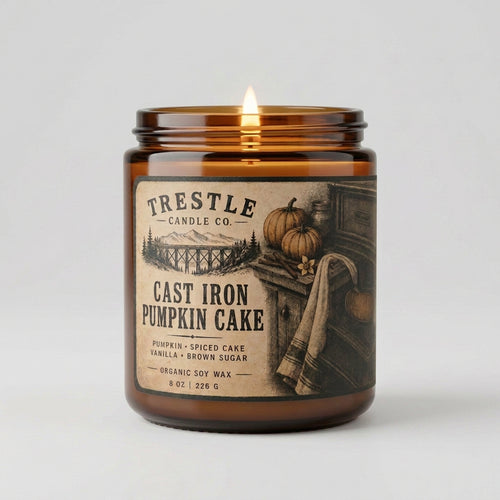 Cast Iron Pumpkin Cake Candle - TRESTLE CANDLE CO