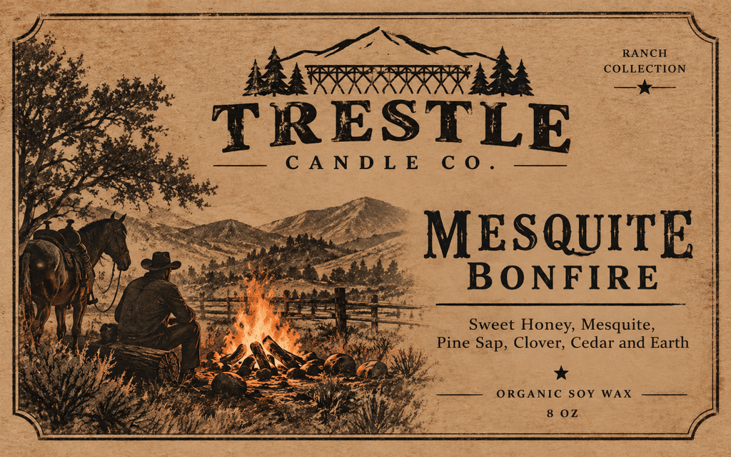 Mesquite Bonfire Candle - TRESTLE CANDLE CO